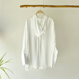 【ハモミシノオトナフク】Polyester Rayon Hooded Shirt