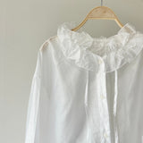 【ハモミシノオトナフク】Sheer Ruffle Shirt