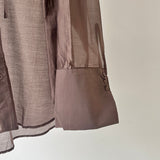【ハモミシノオトナフク】Sheer Ruffle Shirt