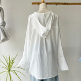 【ハモミシノオトナフク】Polyester Rayon Hooded Shirt