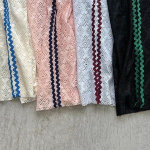 【ハモミシノオトナフク】Wavy side stripe lace pants