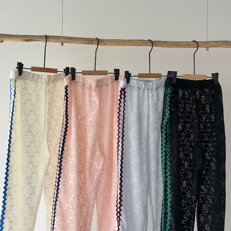 ハモミシノオトナフク】Wavy side stripe lace pants – sAn