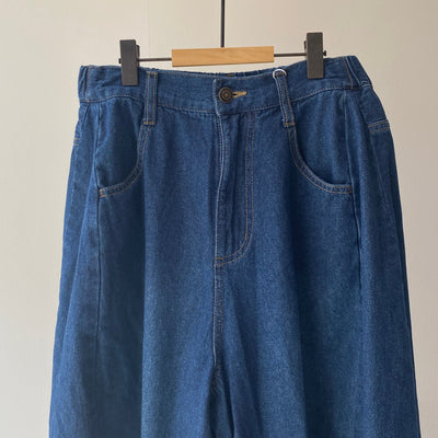 【ハモミシノオトナフク】Denim cocoon wide pants