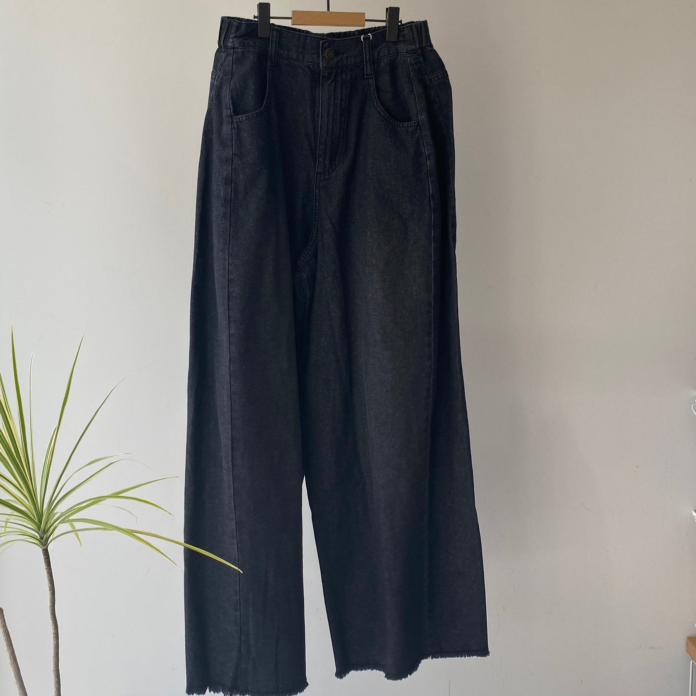 【ハモミシノオトナフク】Denim cocoon wide pants