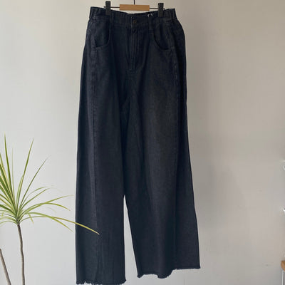 【ハモミシノオトナフク】Denim cocoon wide pants