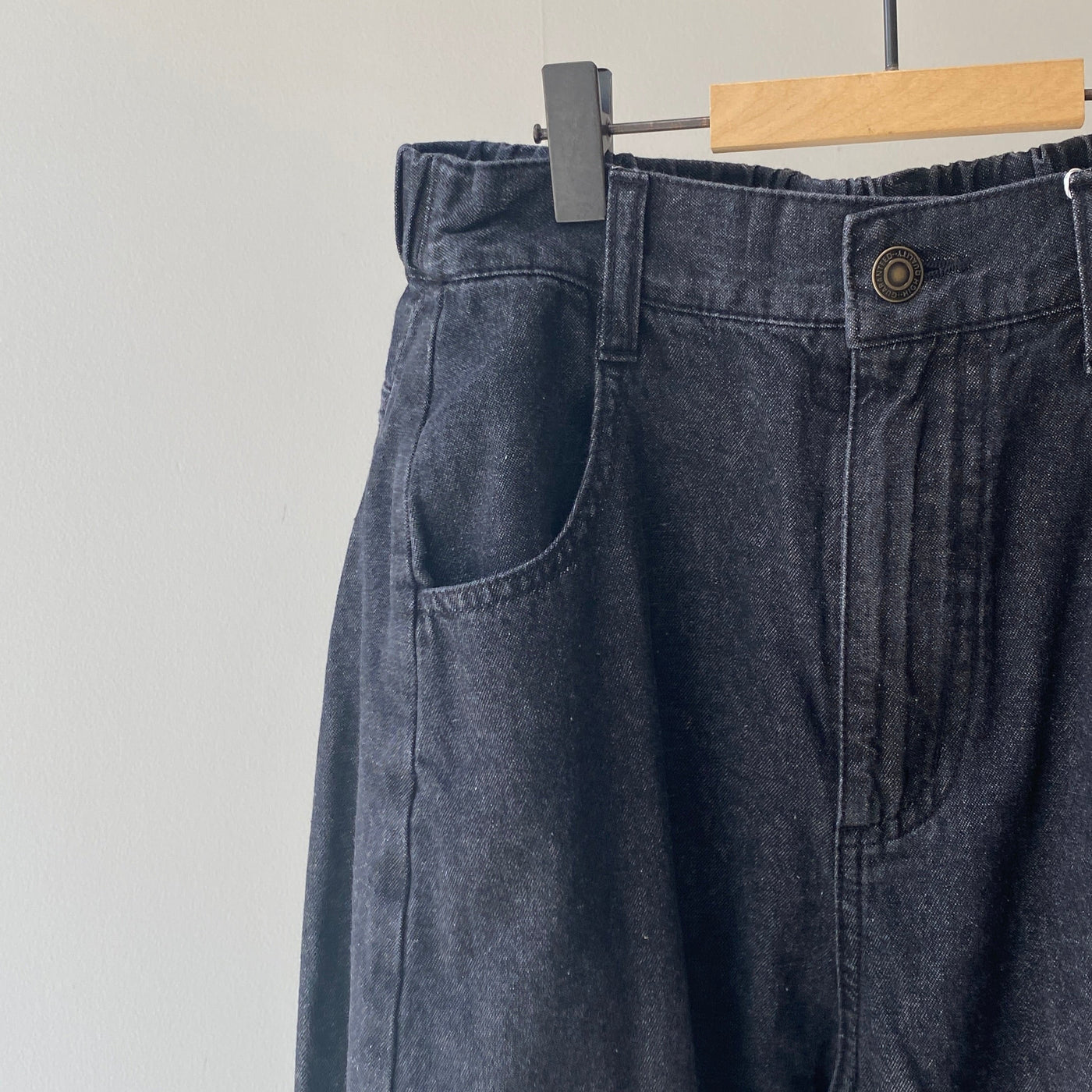 【ハモミシノオトナフク】Denim cocoon wide pants