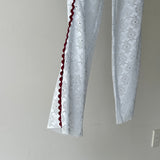 【ハモミシノオトナフク】Wavy side stripe lace pants