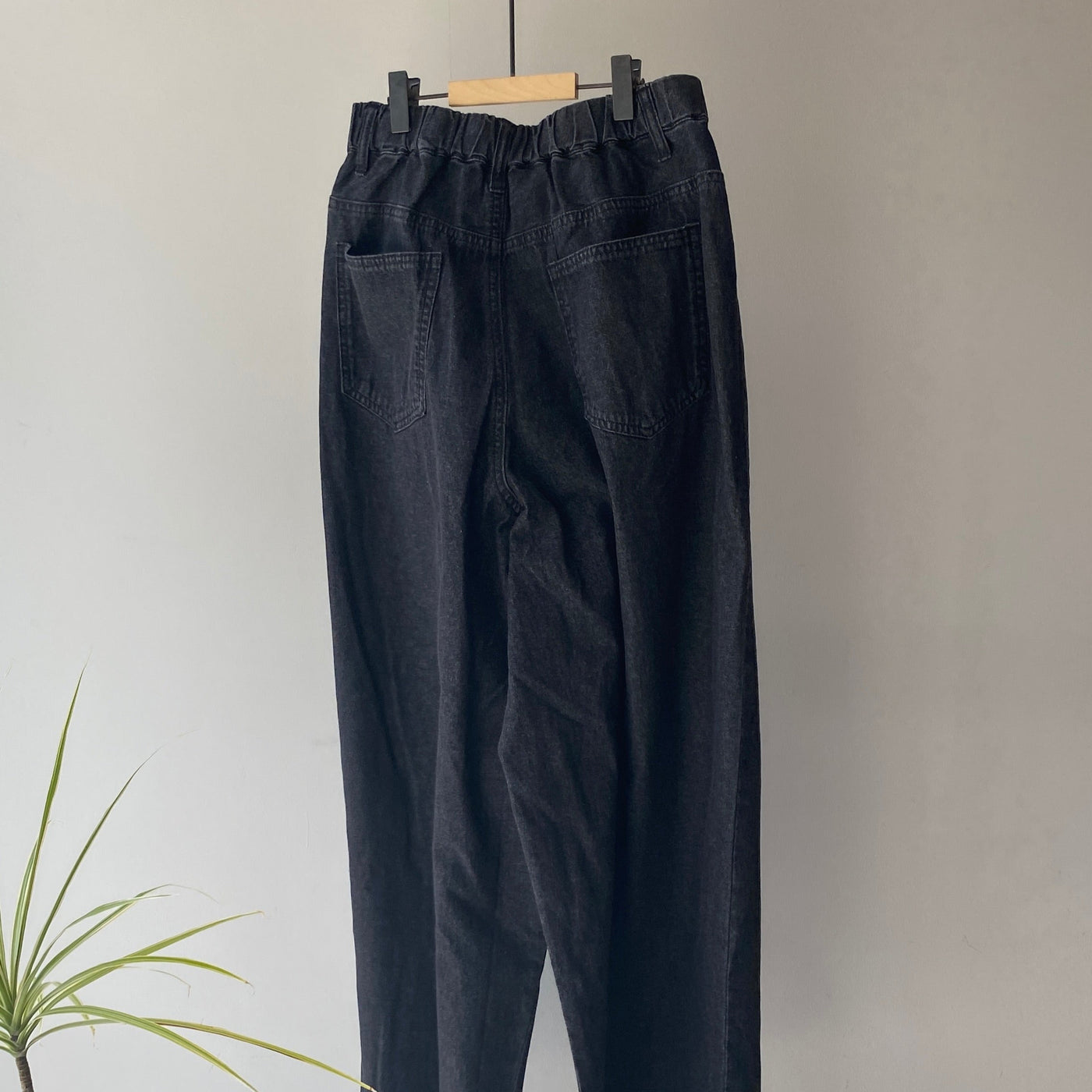 【ハモミシノオトナフク】Denim cocoon wide pants