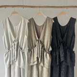 【ハモミシノオトナフク】Summer Tweed Ruffle All-in-One