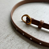 【ハモミシノオトナフク】Nuanced Metal Buckle Leather Belt