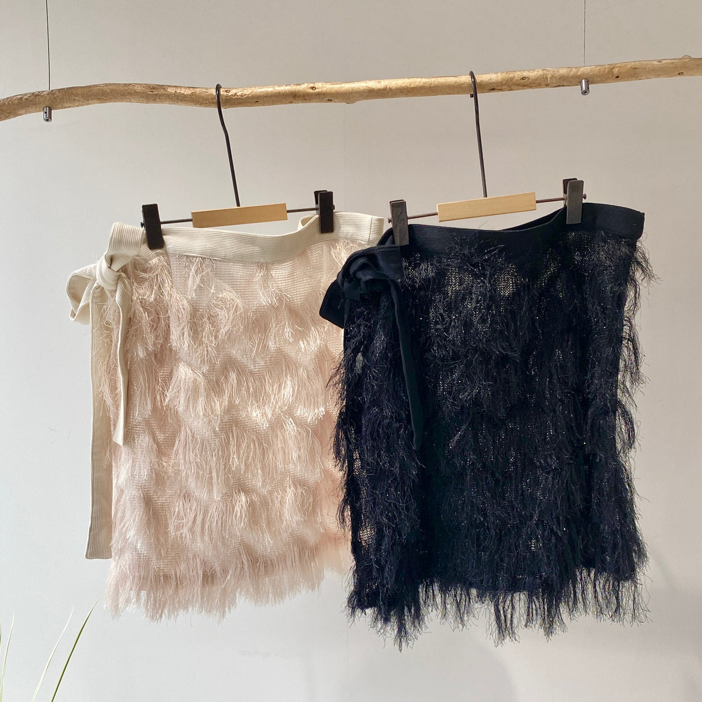 Fringe wrap skirt 【ハモミシノオトナフク】