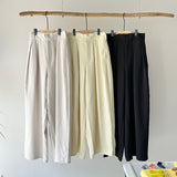 【ハモミシノオトナフク】Poly Twill Wide Tuck Pants