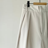 【ハモミシノオトナフク】Poly Twill Wide Tuck Pants
