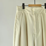 【ハモミシノオトナフク】Poly Twill Wide Tuck Pants