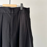 【ハモミシノオトナフク】Poly Twill Wide Tuck Pants