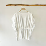 【ハモミシノオトナフク】Rib Knit & Organza Drawstring