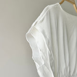 【ハモミシノオトナフク】Rib Knit & Organza Drawstring