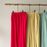 【ハモミシノオトナフク】Cooling Gathered Flare Maxi Skirt