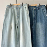 【ハモミシノオトナフク】Denim Tuck Wide Pants