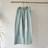 【ハモミシノオトナフク】Denim Tuck Wide Pants
