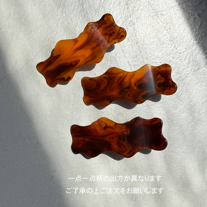 Ola hair clip – アクリルアクセサリー・日本製・ヘアアクセサリー