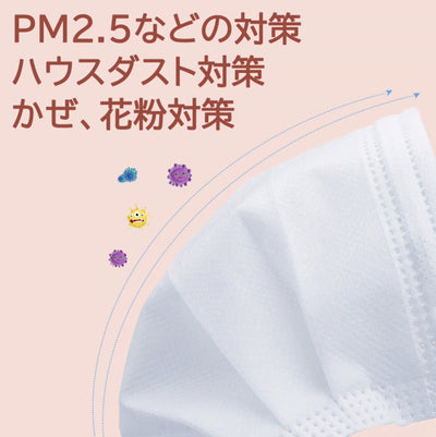 不織布マスク【大人用サイズ】（17枚ずつ個包装）51枚入り