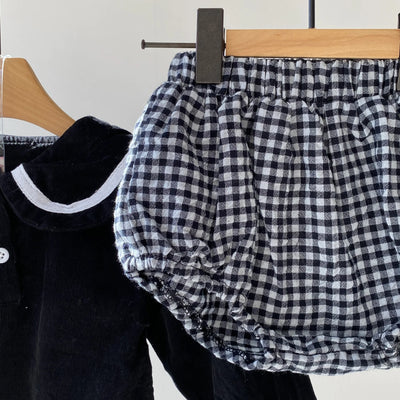 Checkered pants set(73~90)