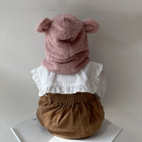 【kids】Bear hat with muffler