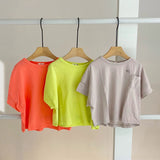 【hamomisi】Chest pocket T-shirt(80~130)