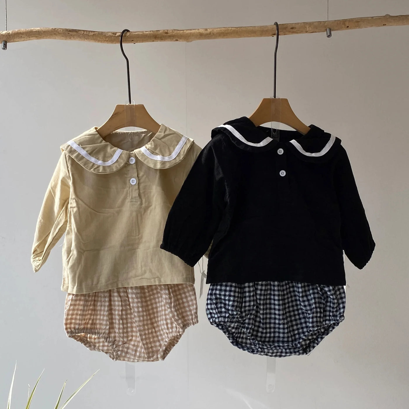 Checkered pants set(73~90)