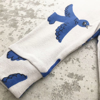 mini rodini ORGANIC flying birds baby leggings