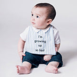 【Niva】襟付きストライプシャツ風スタイ／Bold print bib（2色展開）