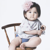 Water-repellent floral pattern dining apron with sleeves for girls / Restaurant bib - Flower (2 colors available)