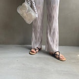 【ハモミシノオトナフク】flat sandal