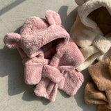 【kids】Bear hat with muffler