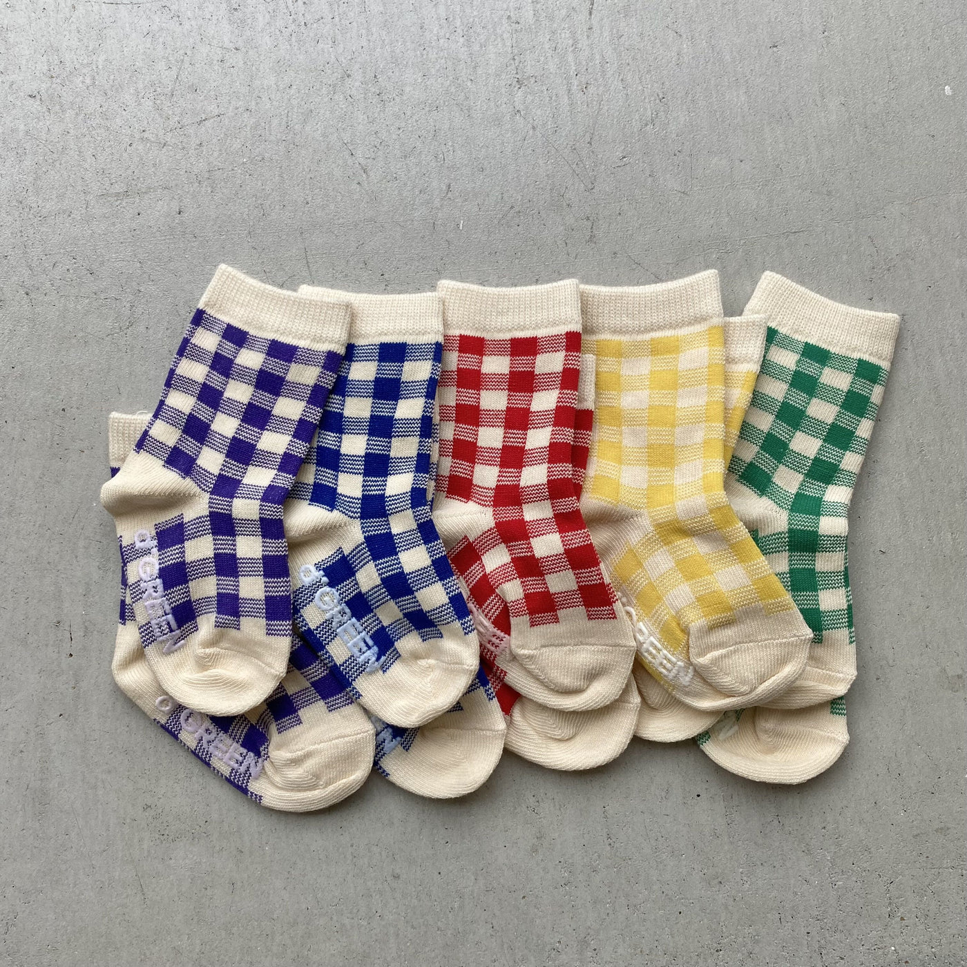 vivid check socks dig
