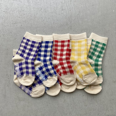 vivid check socks dig