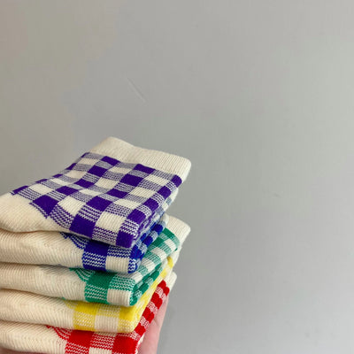 vivid check socks dig