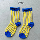 【hamomisi】sheer stripe socks