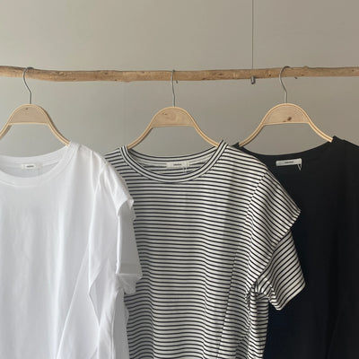 Side frill T-shirt【ハモミシノオトナフク】