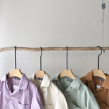 【hamomisi】Open color shirt(90~150)