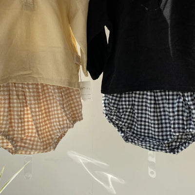 Checkered pants set(73~90)