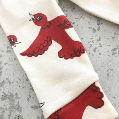 mini rodini ORGANIC flying birds baby leggings