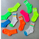 【hamomisi】Neon Line socks