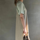 Lettering loose fit T-shirt [Hamomisi no Otonafuku]