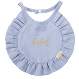 【Niva】コットンリネンbaby刺繍スタイ／Cotton Linen baby bib