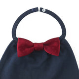 【Niva】深みレッド水玉サテン蝶ネクタイ付きスタイ（ネイビー）／butterfly tie 165