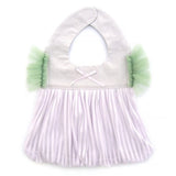 【Niva】肩チュールとストライプレースのコンビネーションスタイ