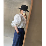 【hamomisi】Wool round hat