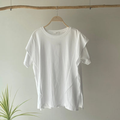Side frill T-shirt【ハモミシノオトナフク】